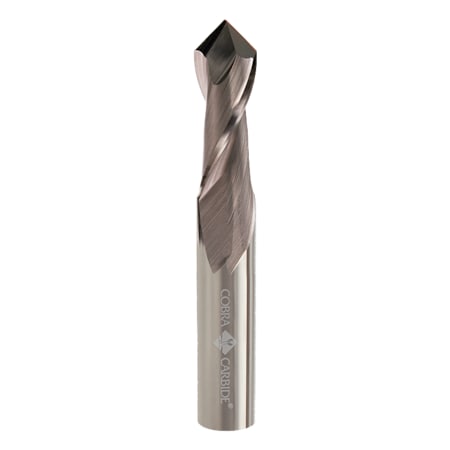 Endmill, 90 Deg Drill Point Uncoated, 1/2, Number Of Flutes: 2